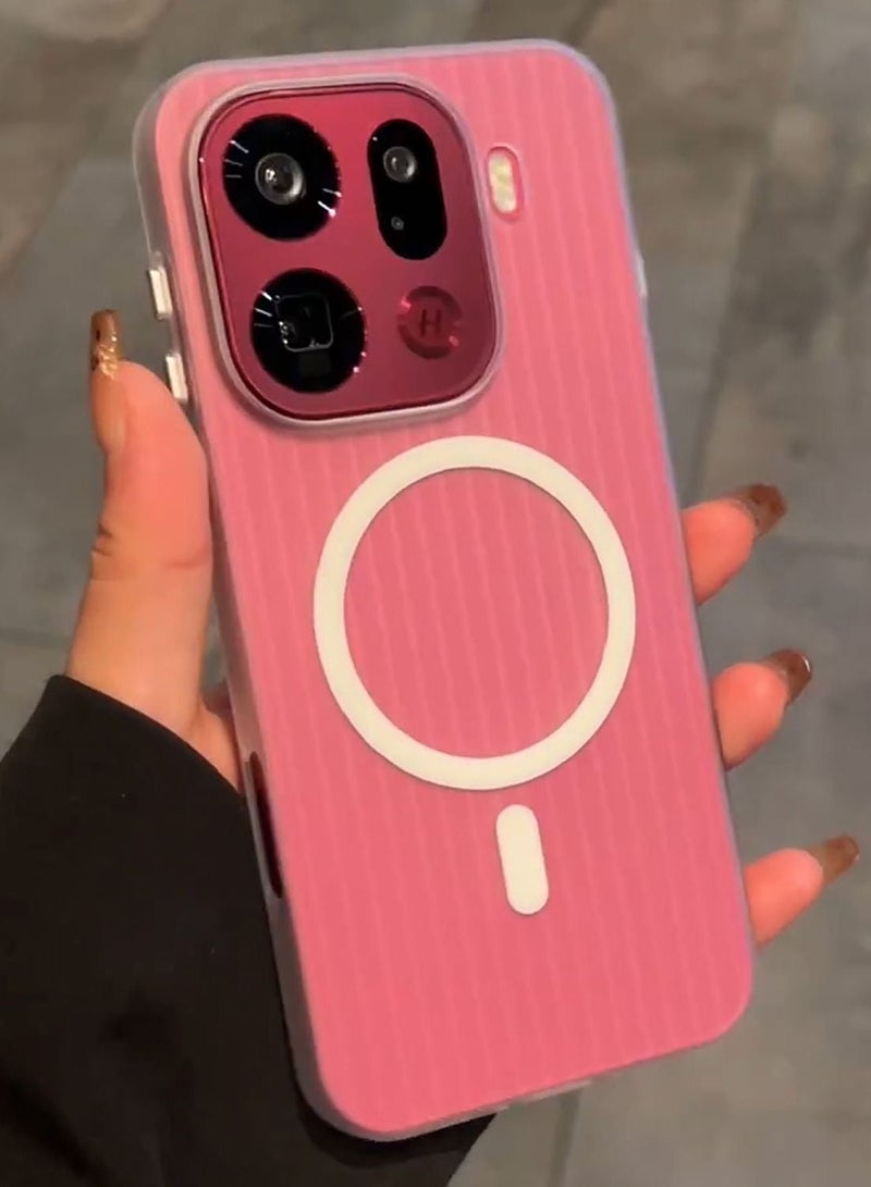 Compatible with Oppo Find X9 Pro back Case cover,Vertical wave pattern style, Matte touch transparent back panel, Supports magnetic charging, Anti fingerprint, Lightweight - Image 5